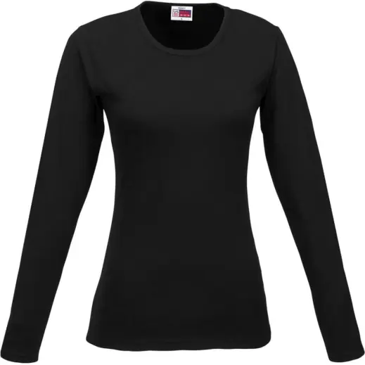 Ladies Long Sleeve Portland T-Shirt Black